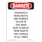 Signmission OSHA Danger Sign, Dangerous Mine Shafts And Tunnels, 10in X 7in Aluminum, 7" W, 10" L, Portrait OS-DS-A-710-V-2498 - alternate 1